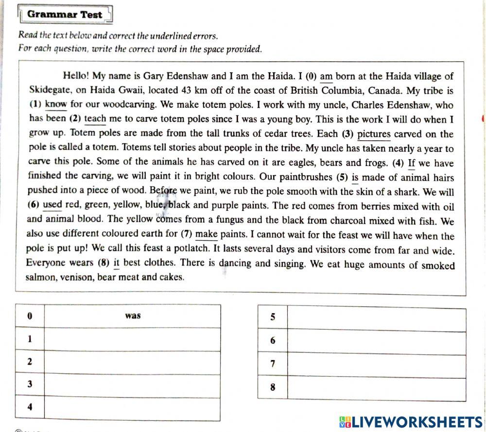 GRAMMAR (Past simple and Past continuous)