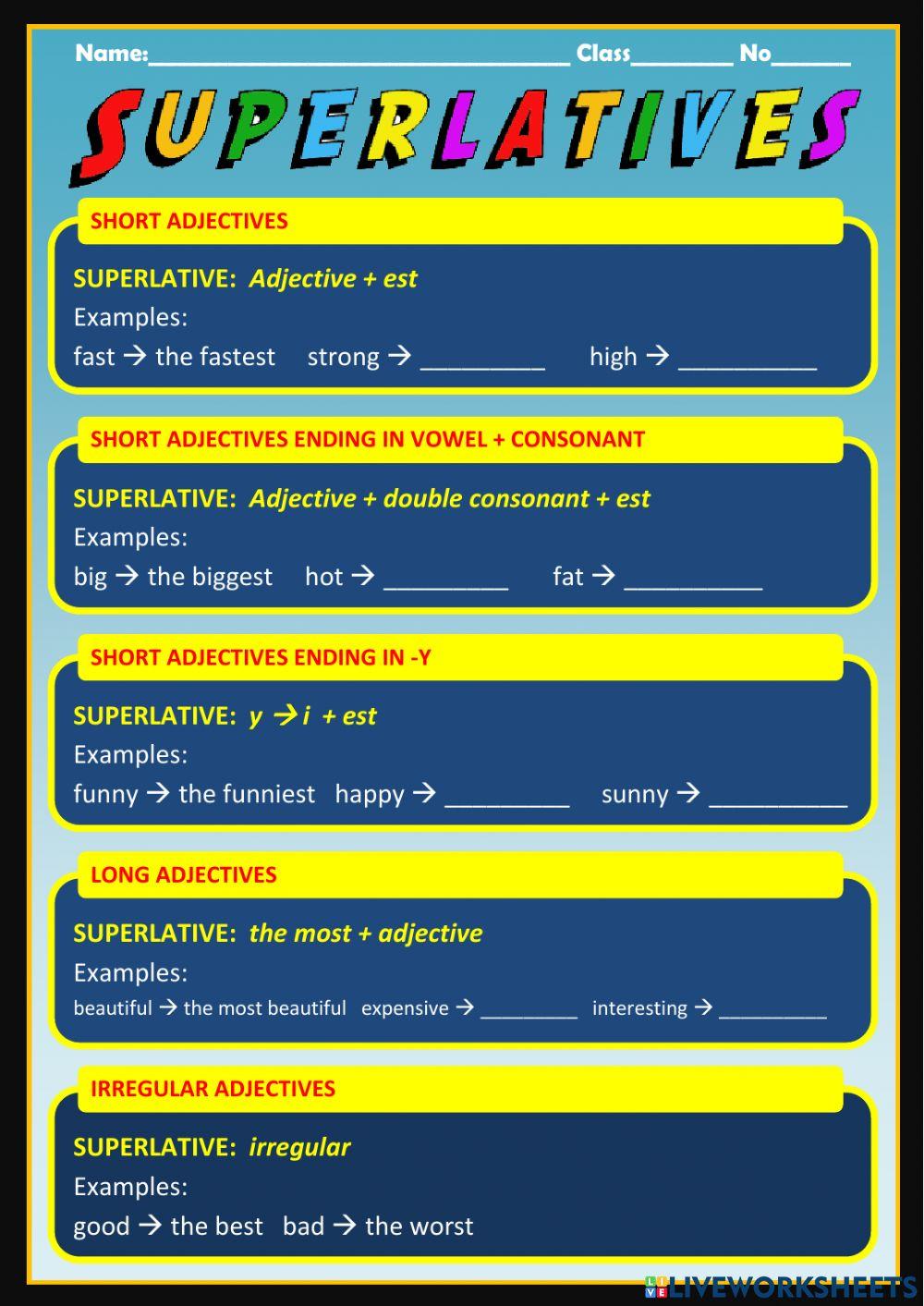 Superlative Adjectives