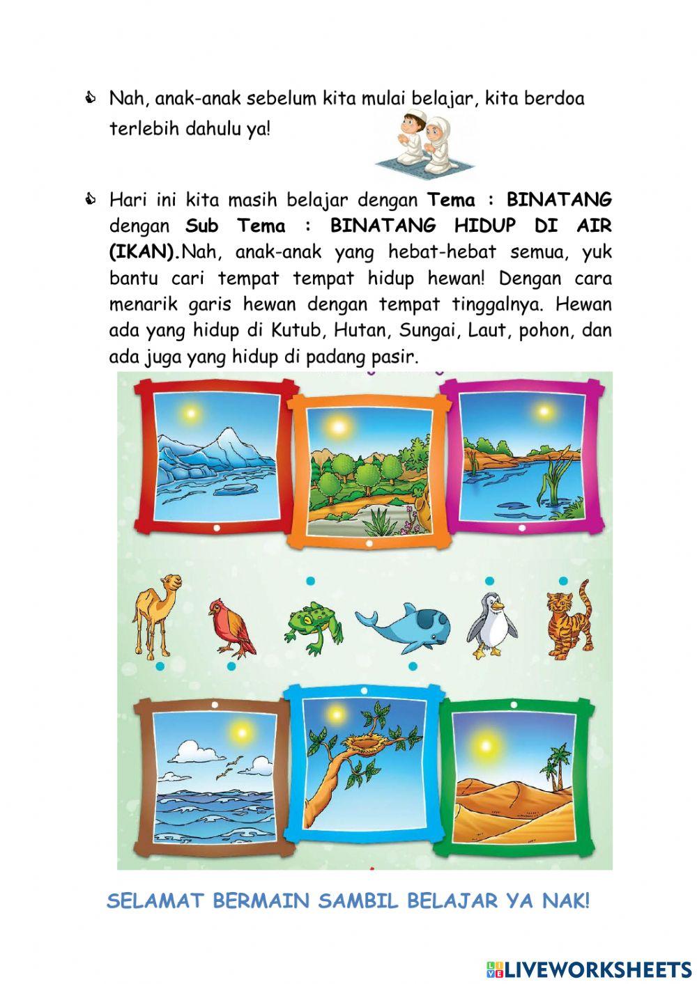 Tema Binatang Sub Tema Hidup di air