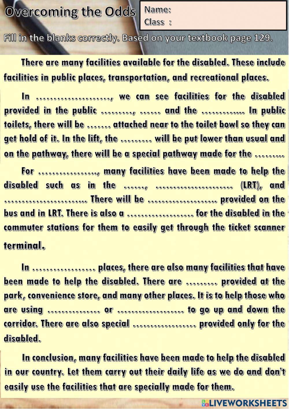 Year 6 Unit 13 Overcoming the Odds (Writing composition)