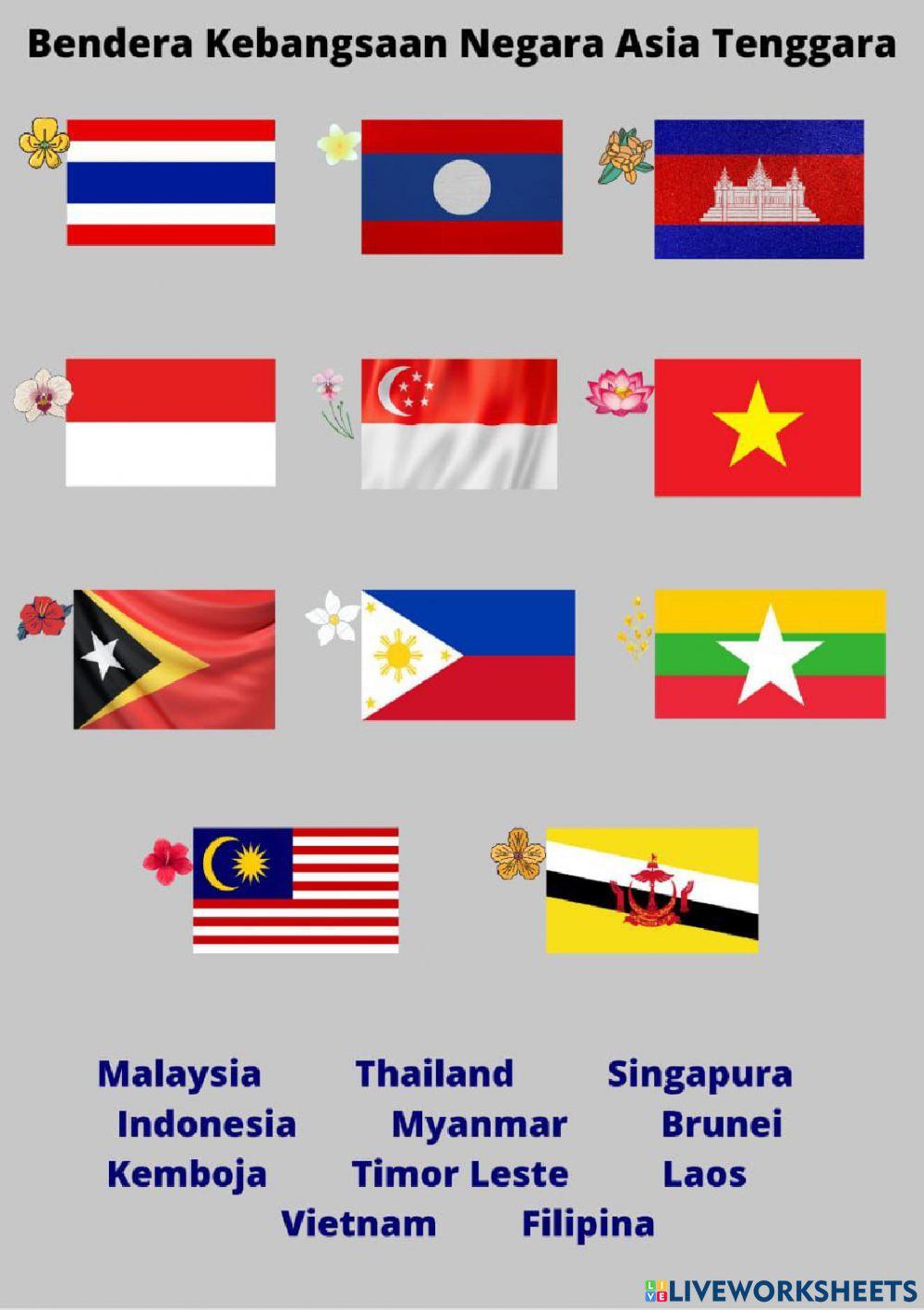 Bendera Kebangsaan Negara Asia Tenggara