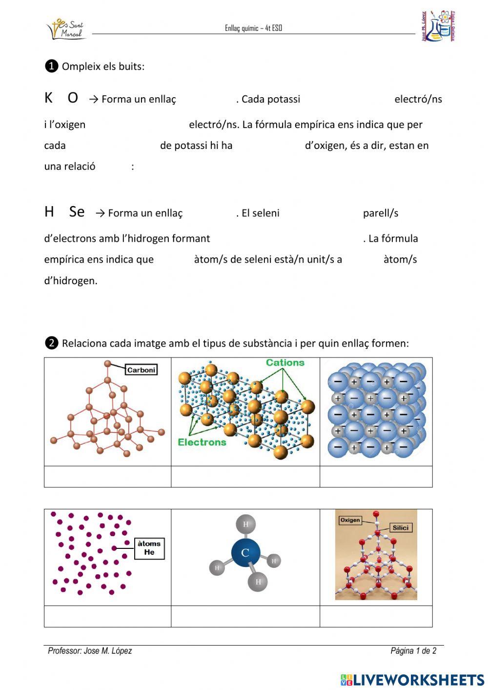 ENLLAÇ QUÍMIC-4t ESO
