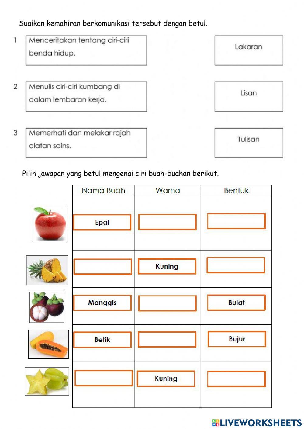 Kemahiran Proses Sains Tahun 1