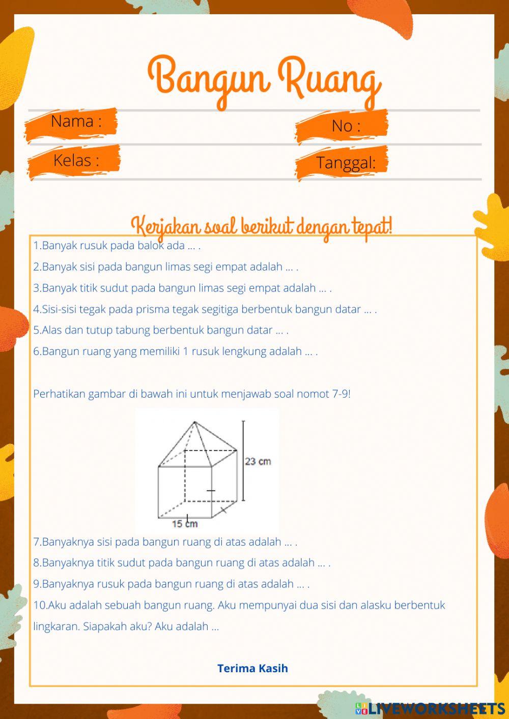 Unsur-unsur bangun ruang