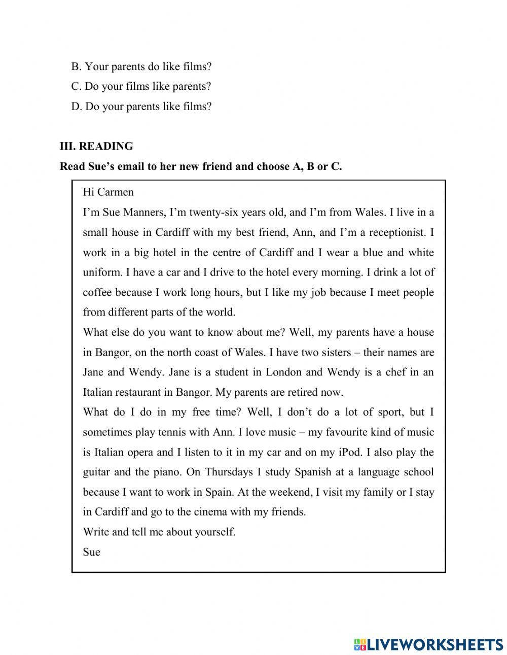 Elementary unit 3 test 2