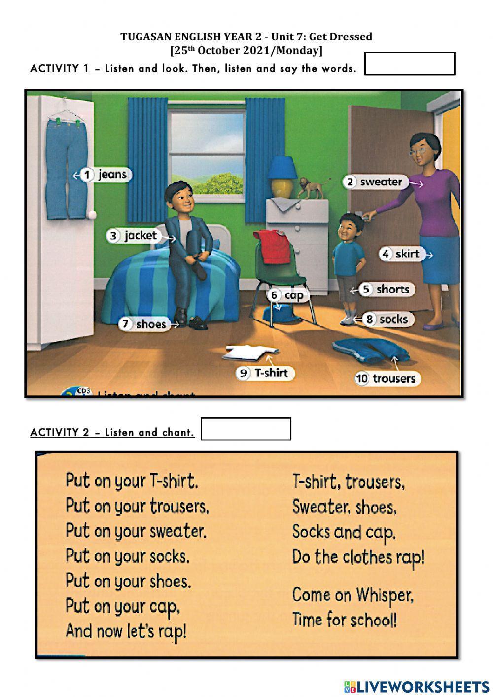 Superminds Unit 7: Get Dressed (Listening 1)