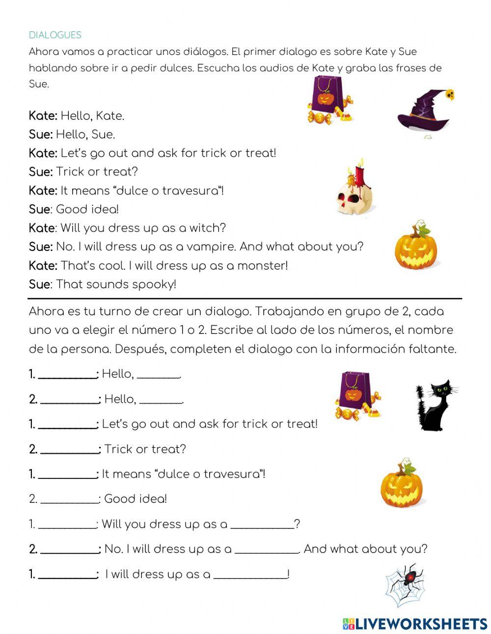 Halloween dialogue