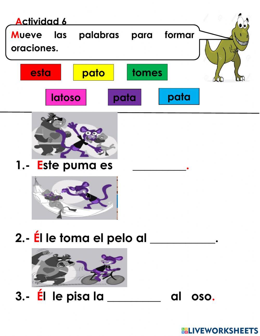 Actividad 3  completas oraciones