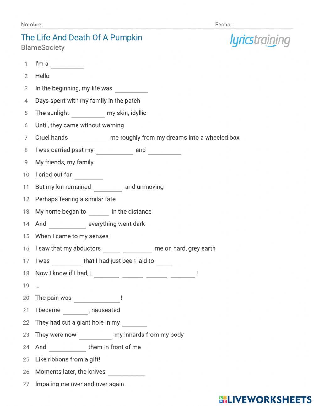 The Life And Death Of A Pumpkin