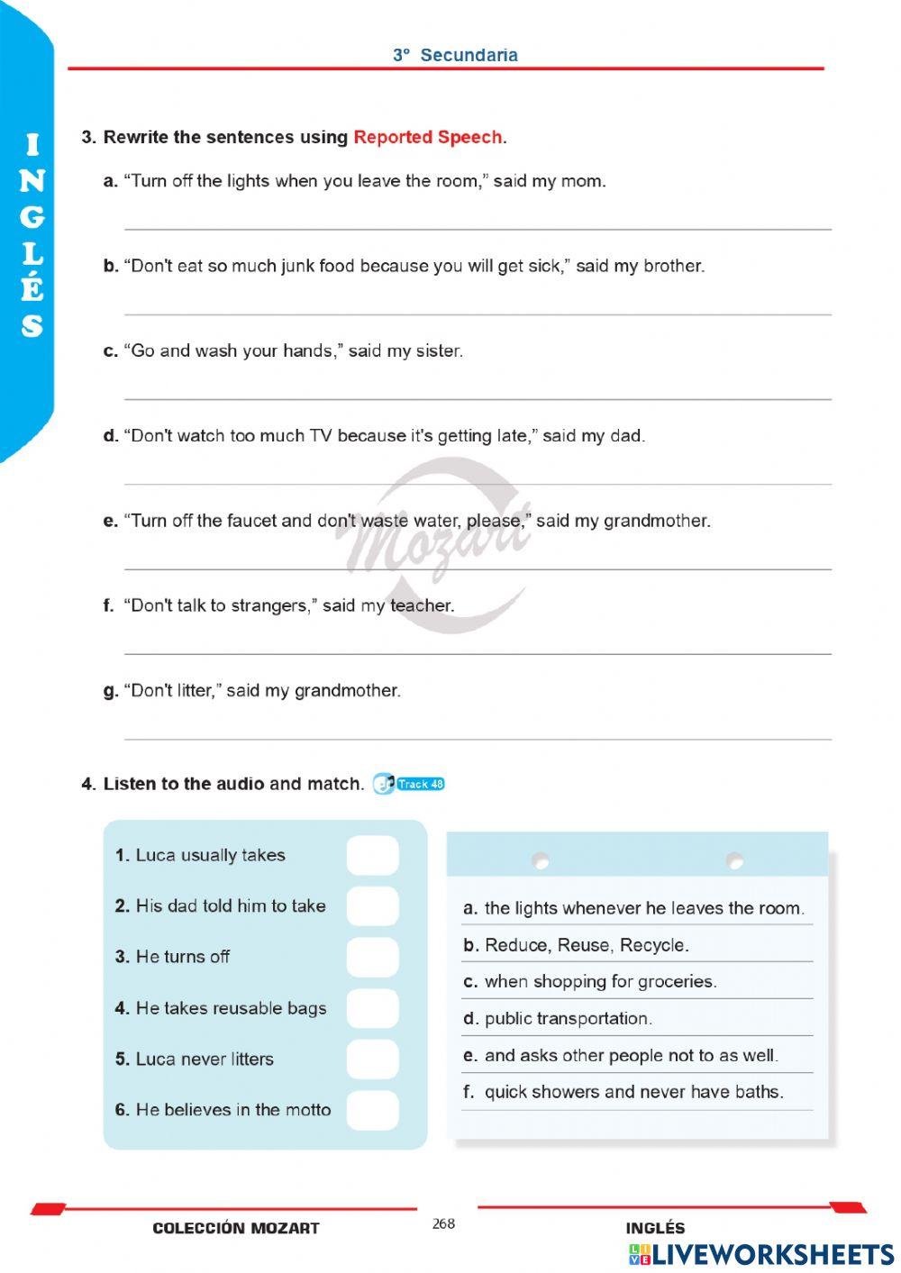 Unidad 8 - inglés 3°