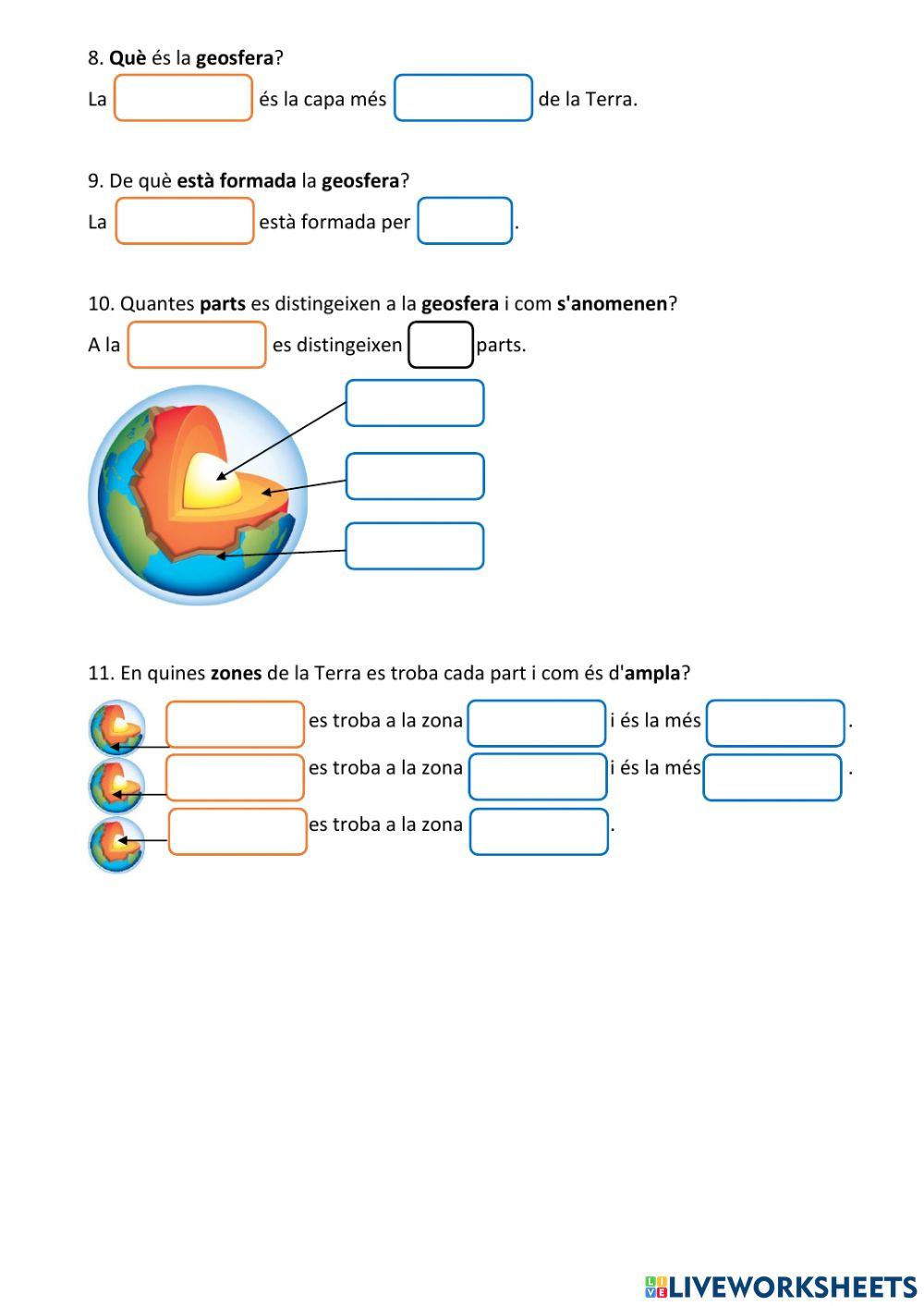 L’escorça terrestre i les roques. La geosfera
