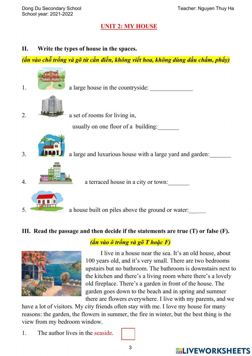 Revision unit 1-2-3 english 6