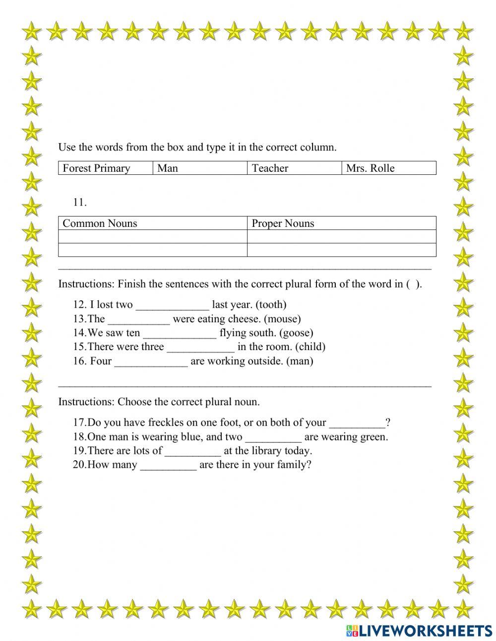 Grammar: Mid Term Test