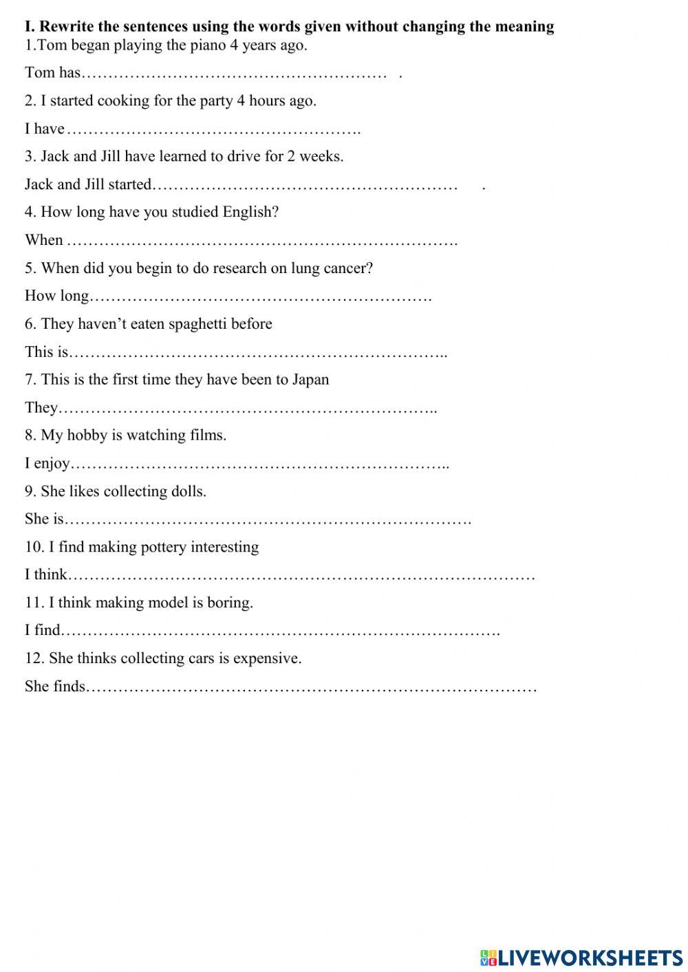 TA7-Viết câu Unit 1,2,3