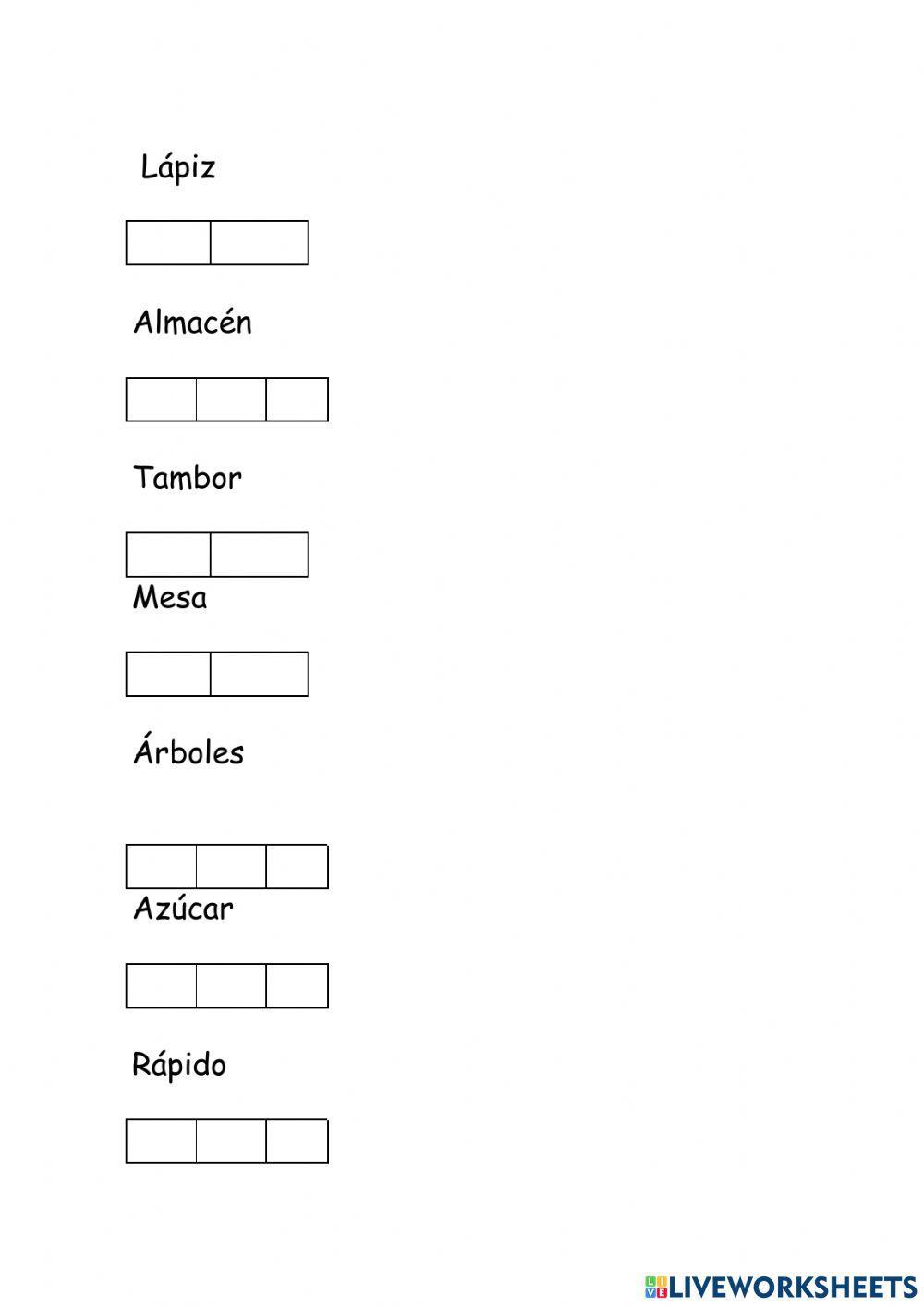 Sílaba tónica y átona