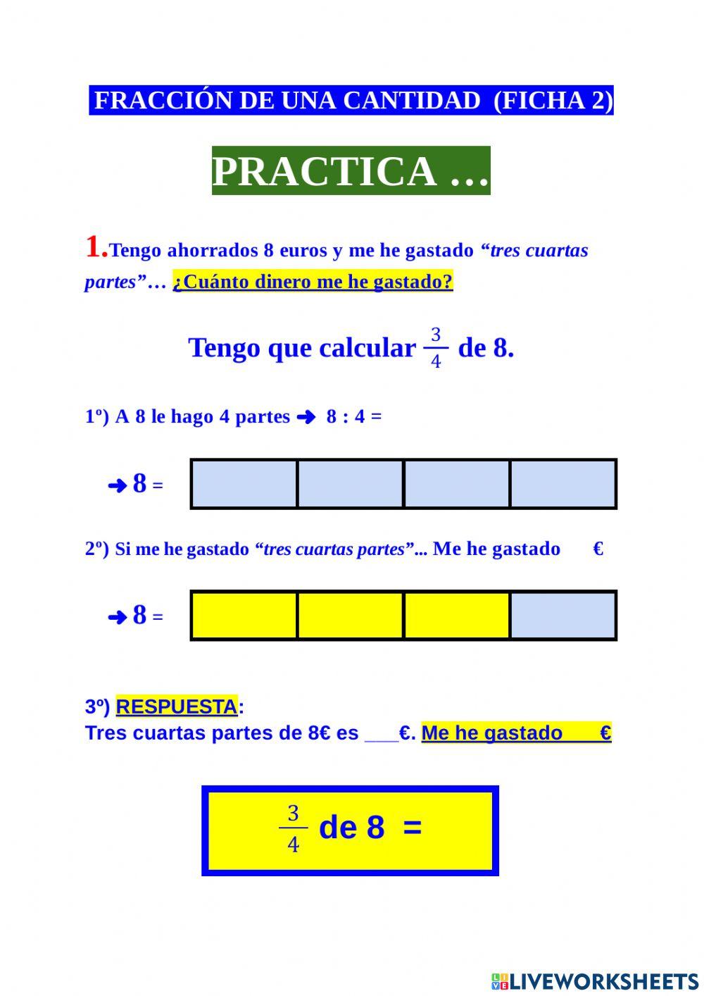 Fracción de una cantidad