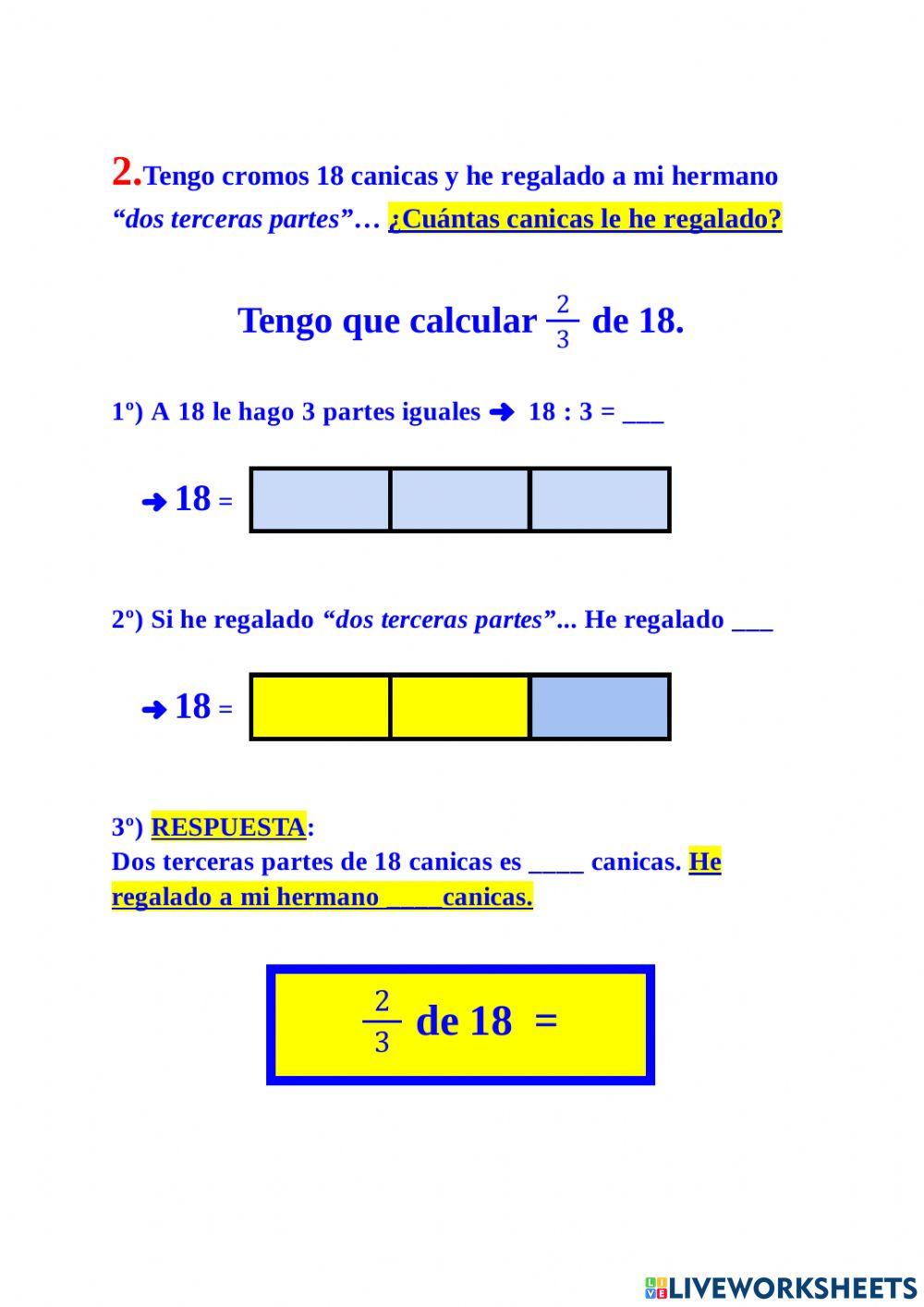 Fracción de una cantidad