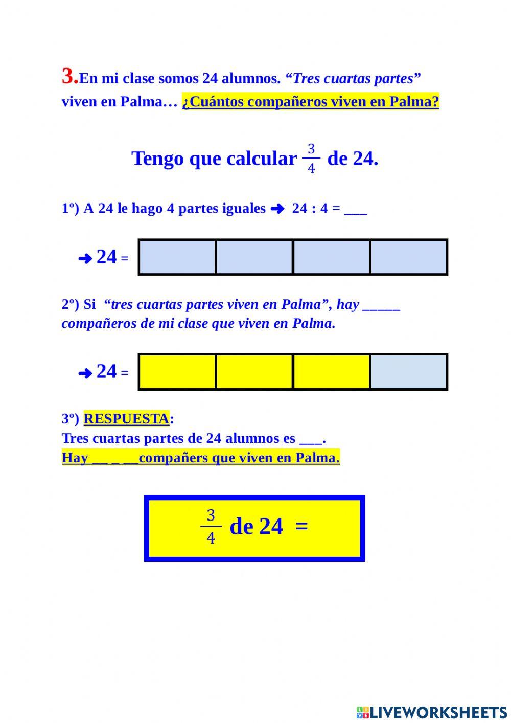 Fracción de una cantidad