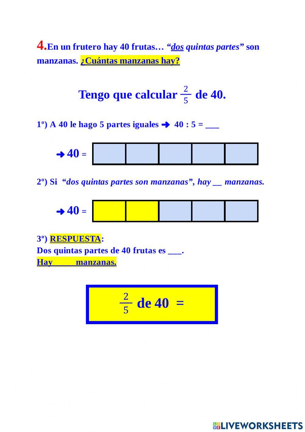 Fracción de una cantidad