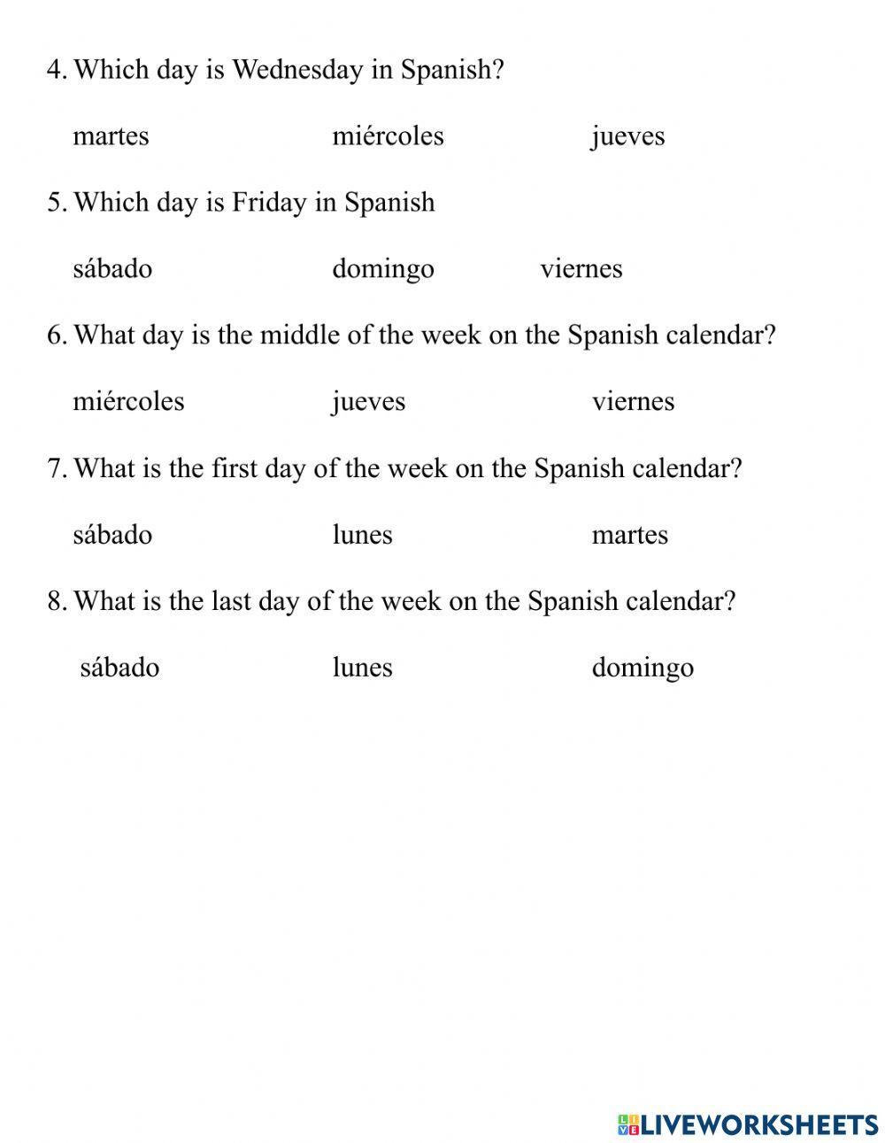 Language for Fun - Feliz miércoles! Did you know that in Spanish calendars,  miércoles (Wednesday) is usually abbreviated as 'X' to avoid confusion with  martes (Tuesday)? Great questions of humanity (that sometimes