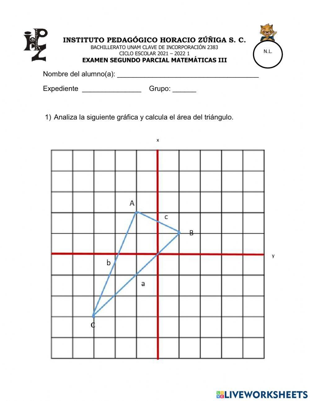 Examen de Matemáticas III