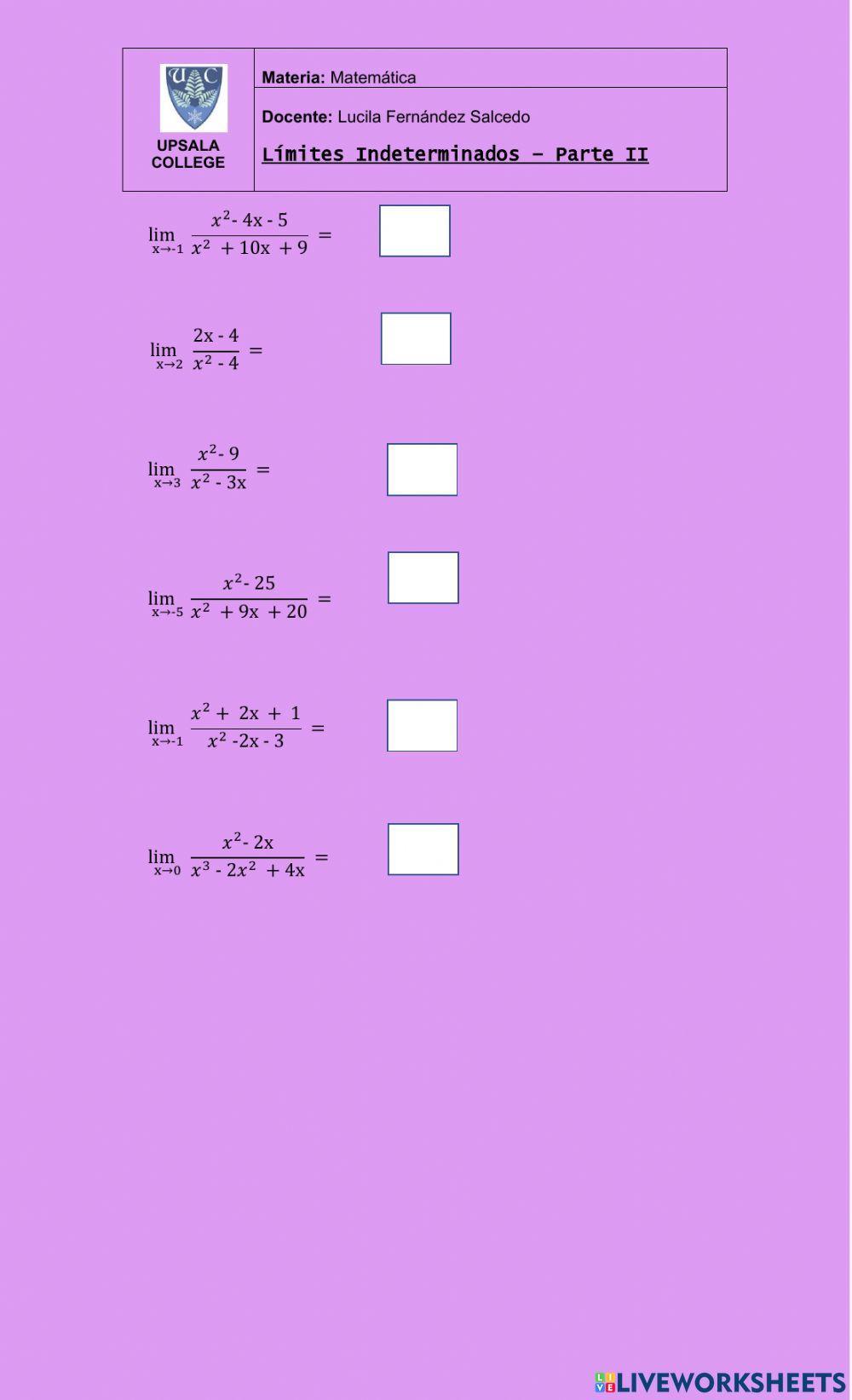 Límites indeterminados