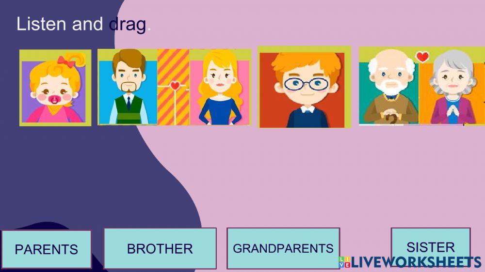 Family, pronouns and types of family.