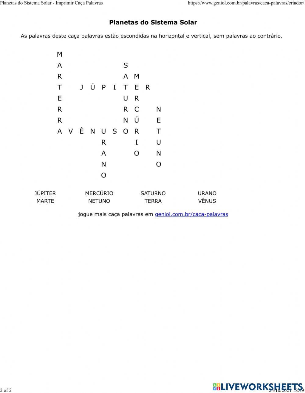 Planetas do Sistema Solar