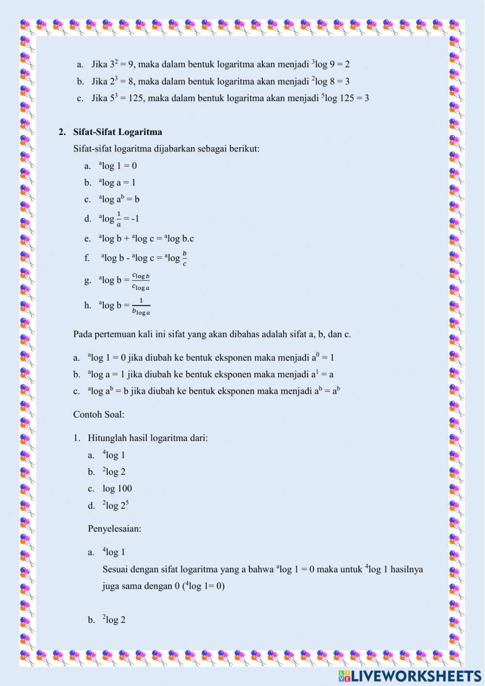 LKPD Konsep Logaritma