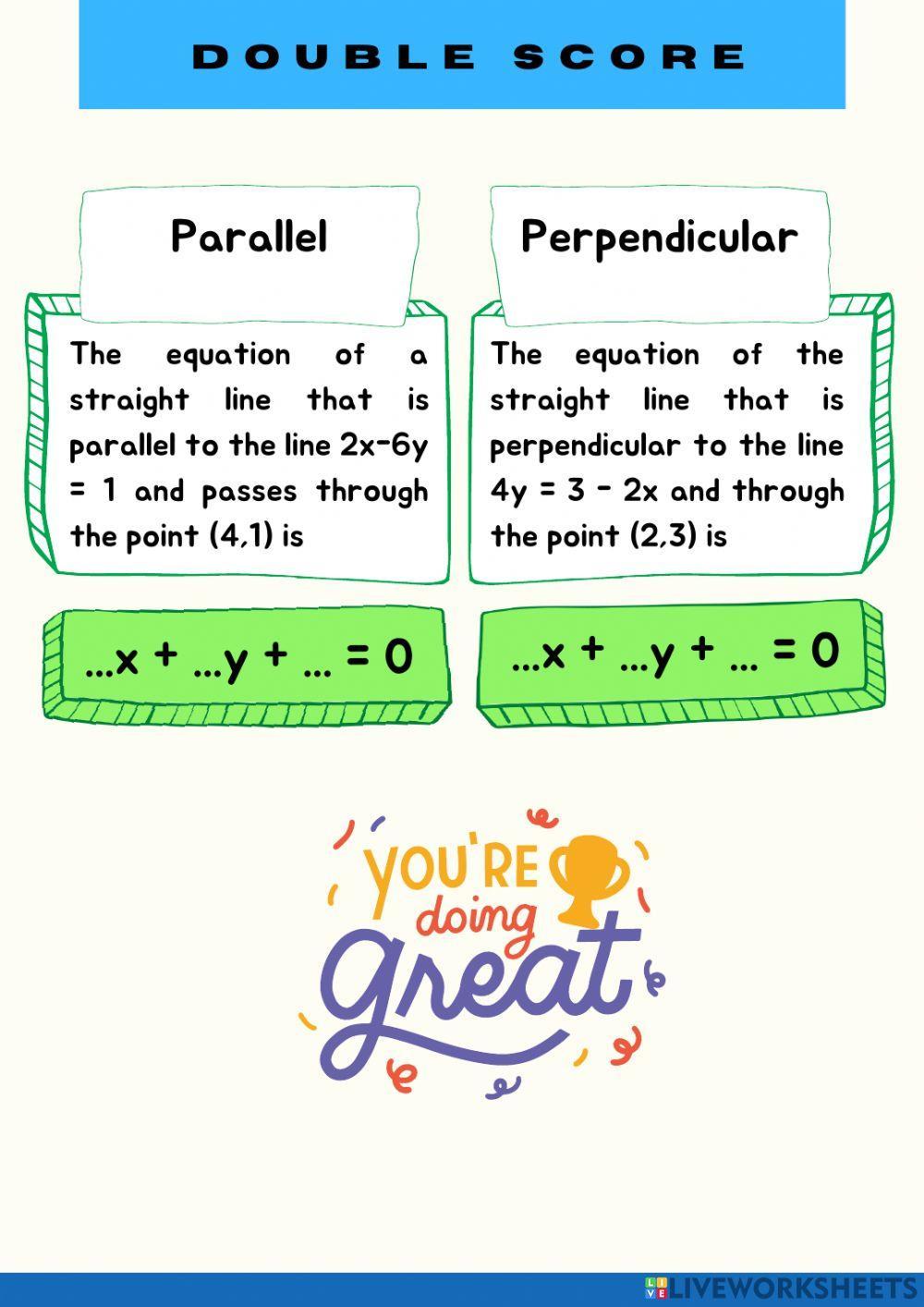 Equation Straight Line