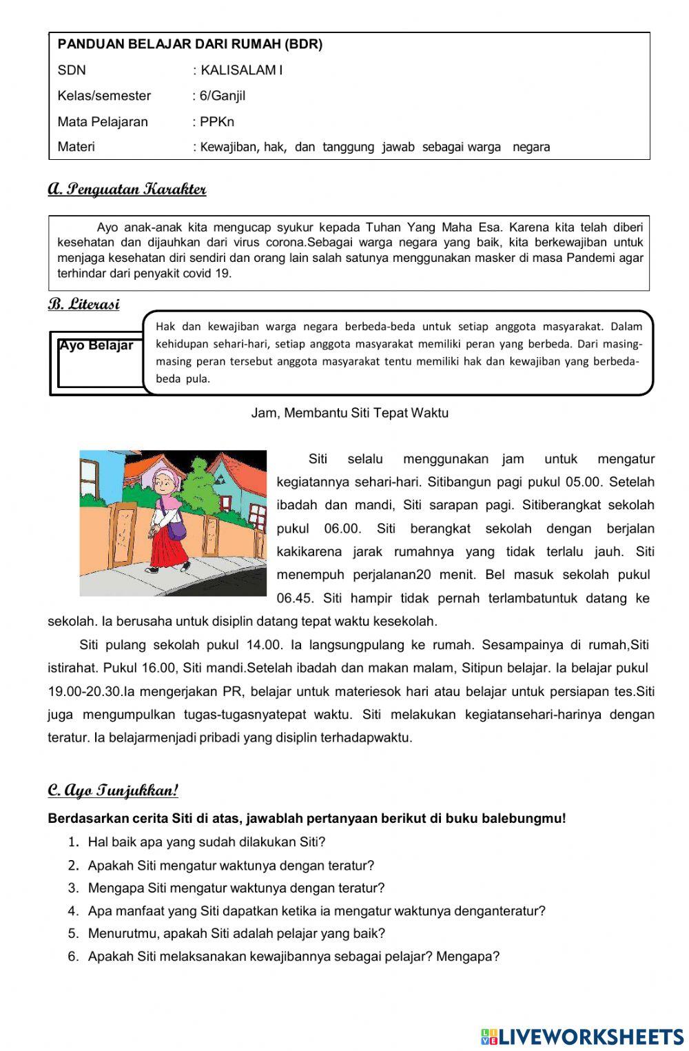 Pelaksanaan Hak, Kewajiban dan Tanggung Jawab