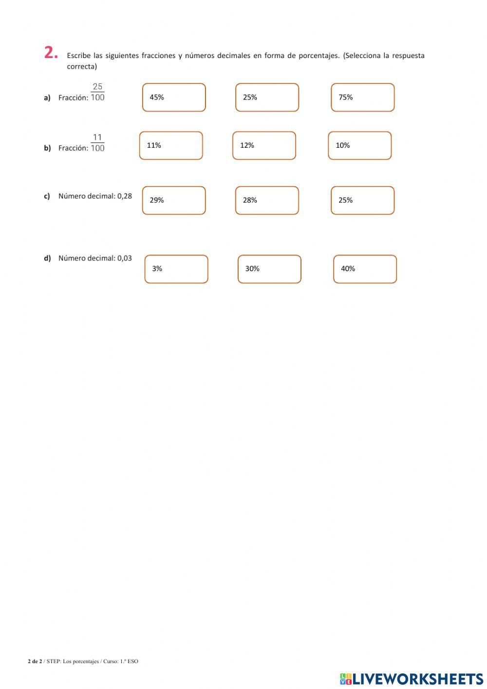 Porcentajes