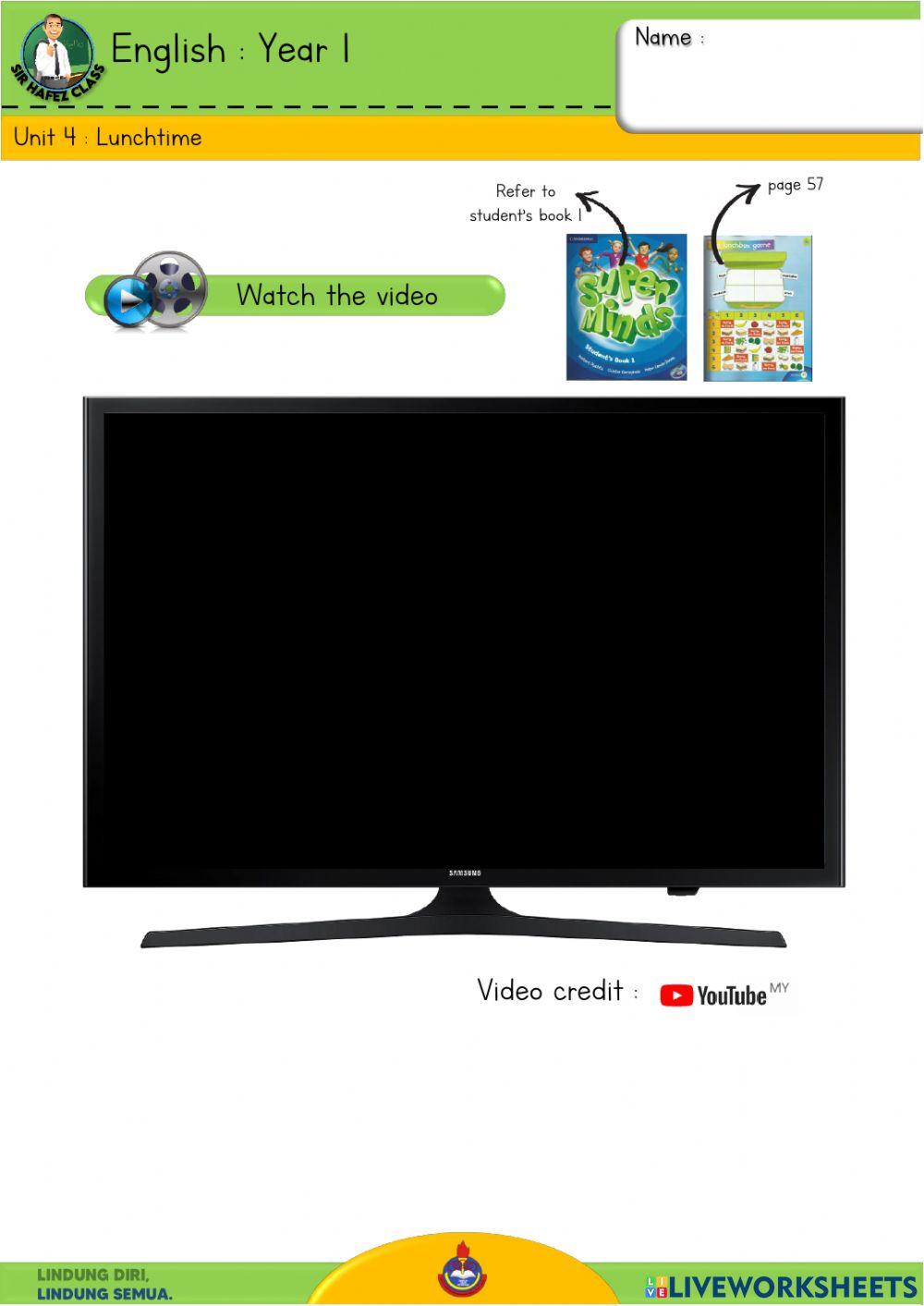 English Y1 - Lunchtime 25