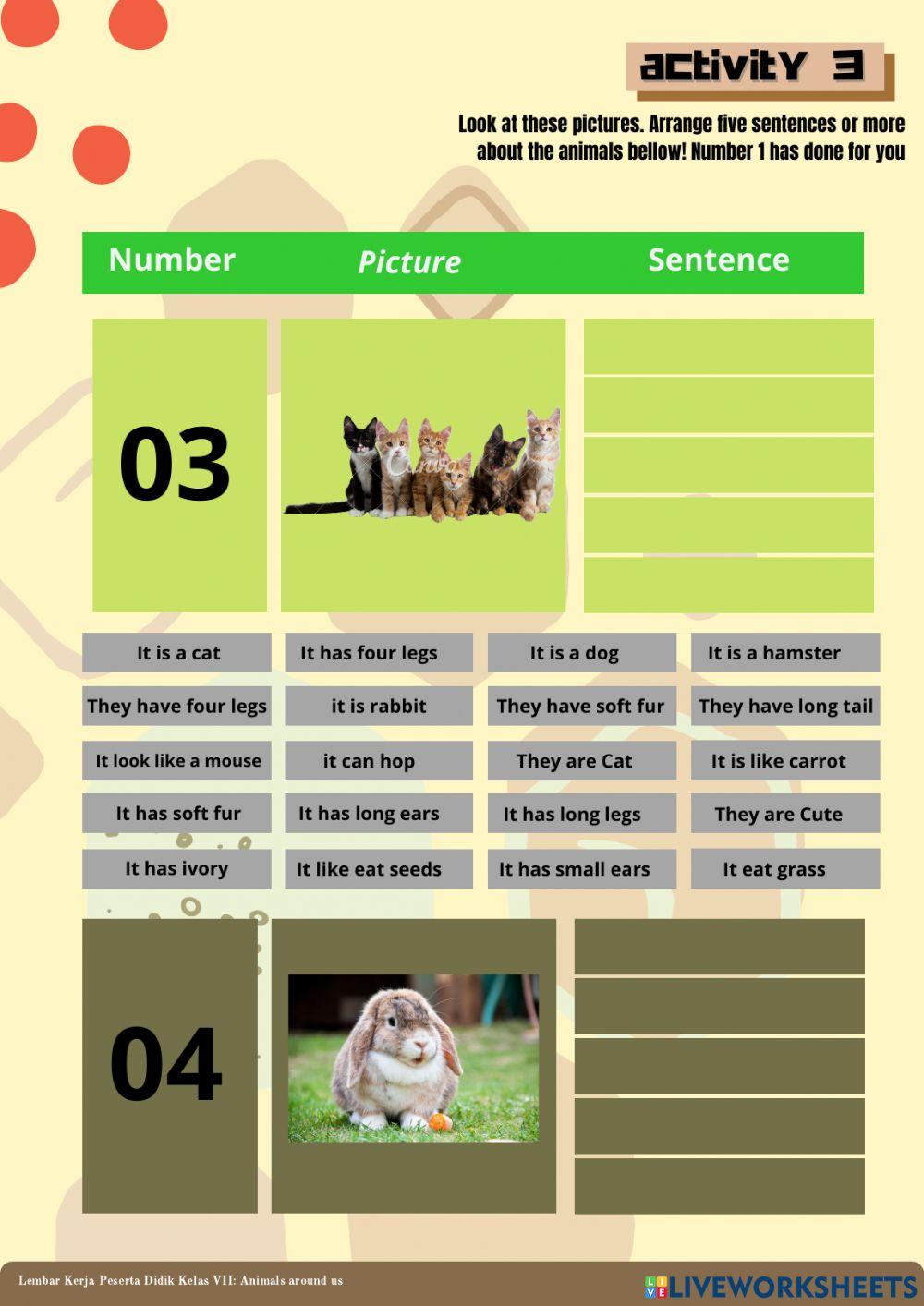 LKPD Animals around us - Activity 3