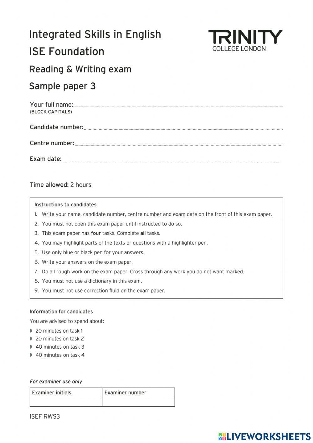 Ise foundation sample 3