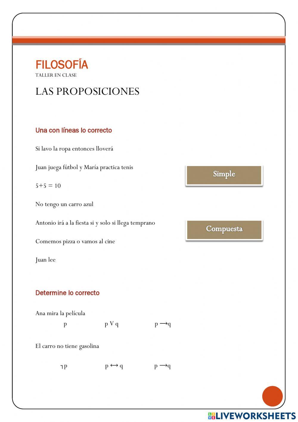 Proposiciones