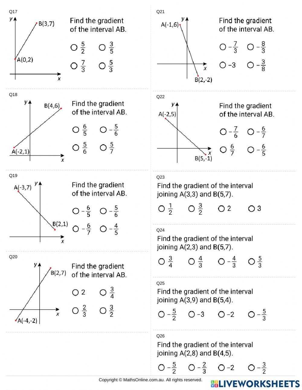 Mathsonline gradient 4108572 ckann live worksheets