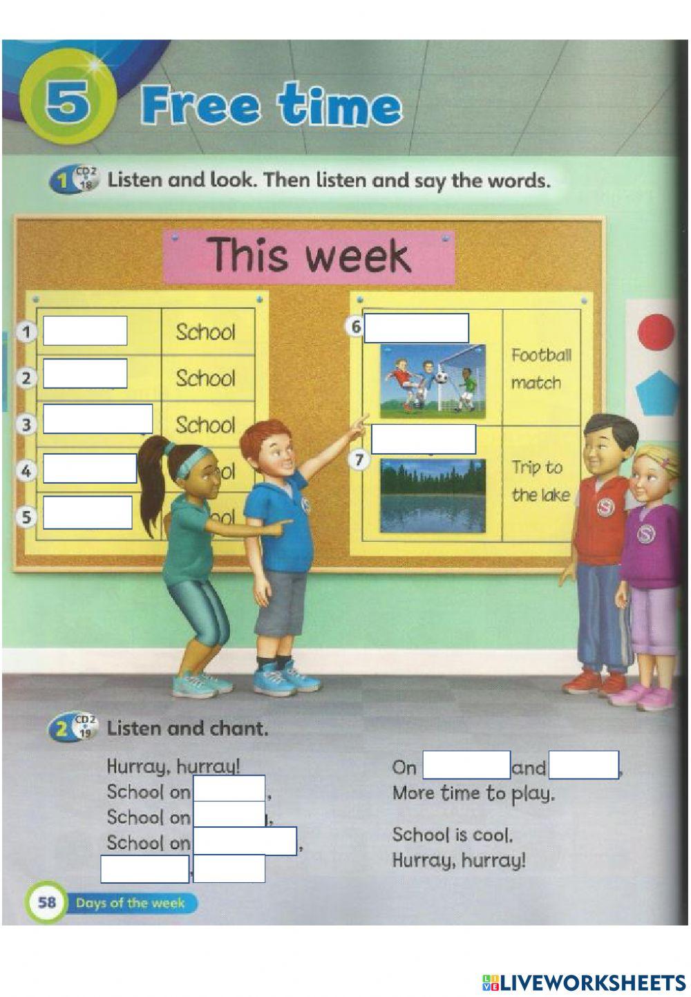 Freetime activity Live Worksheets