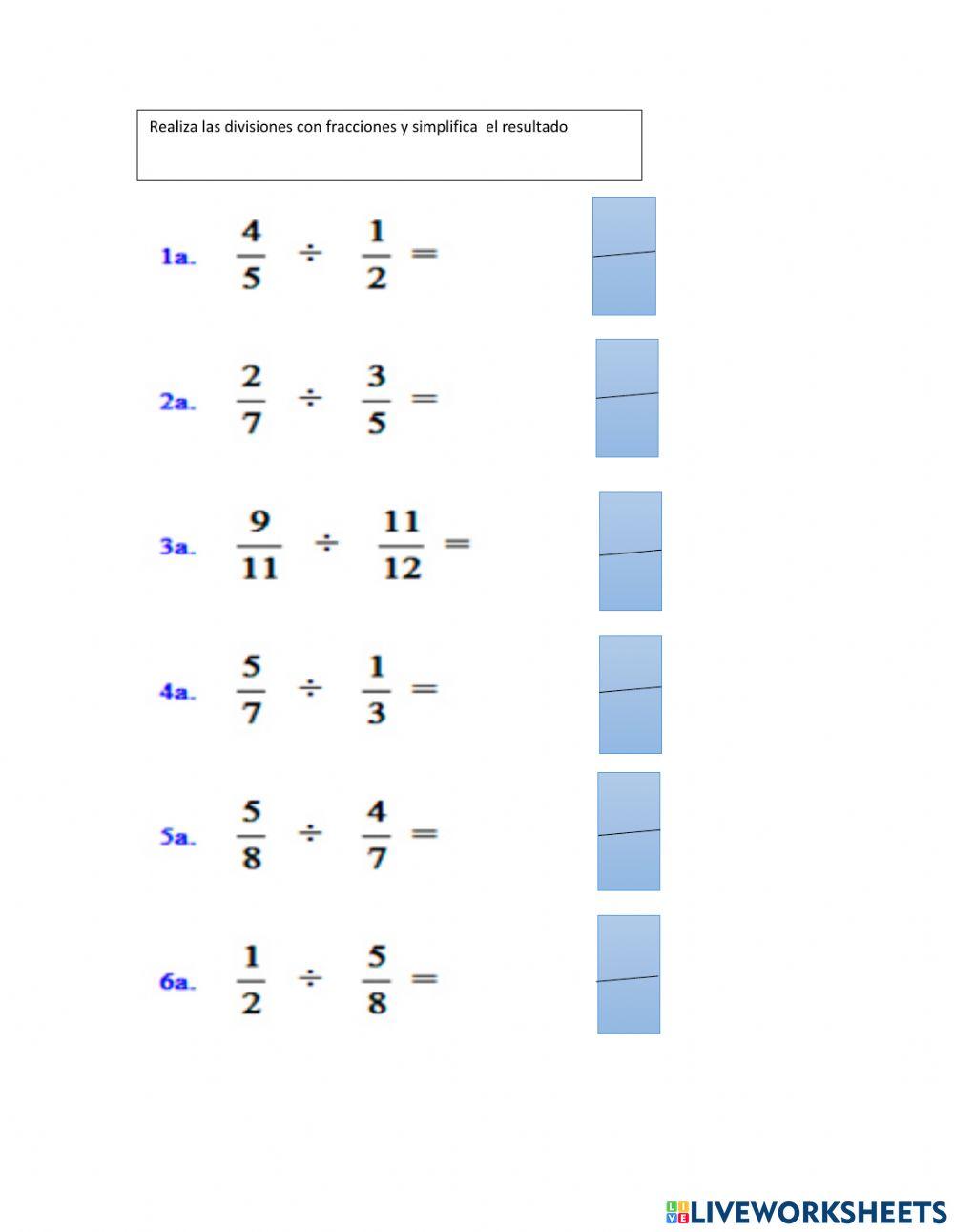 Decimales y fracciones
