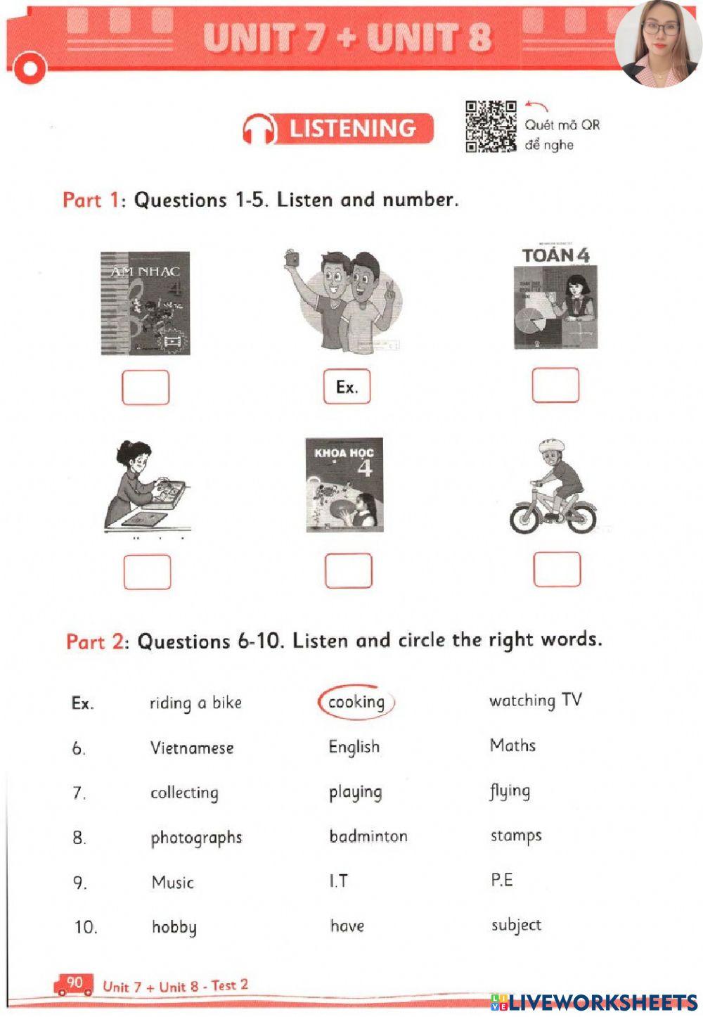 G4-U 7+8- test 2-listening