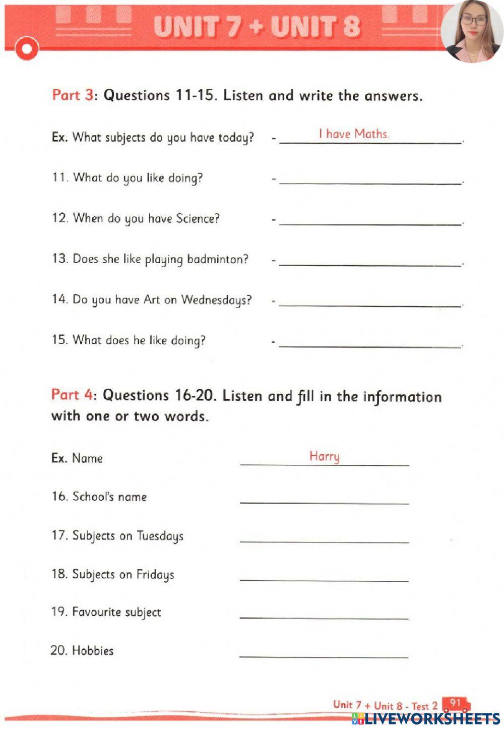 G4-U 7+8- test 2-listening