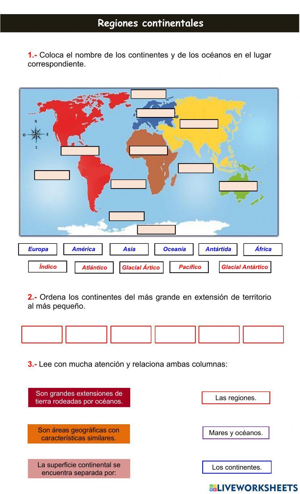 Regiones continentales