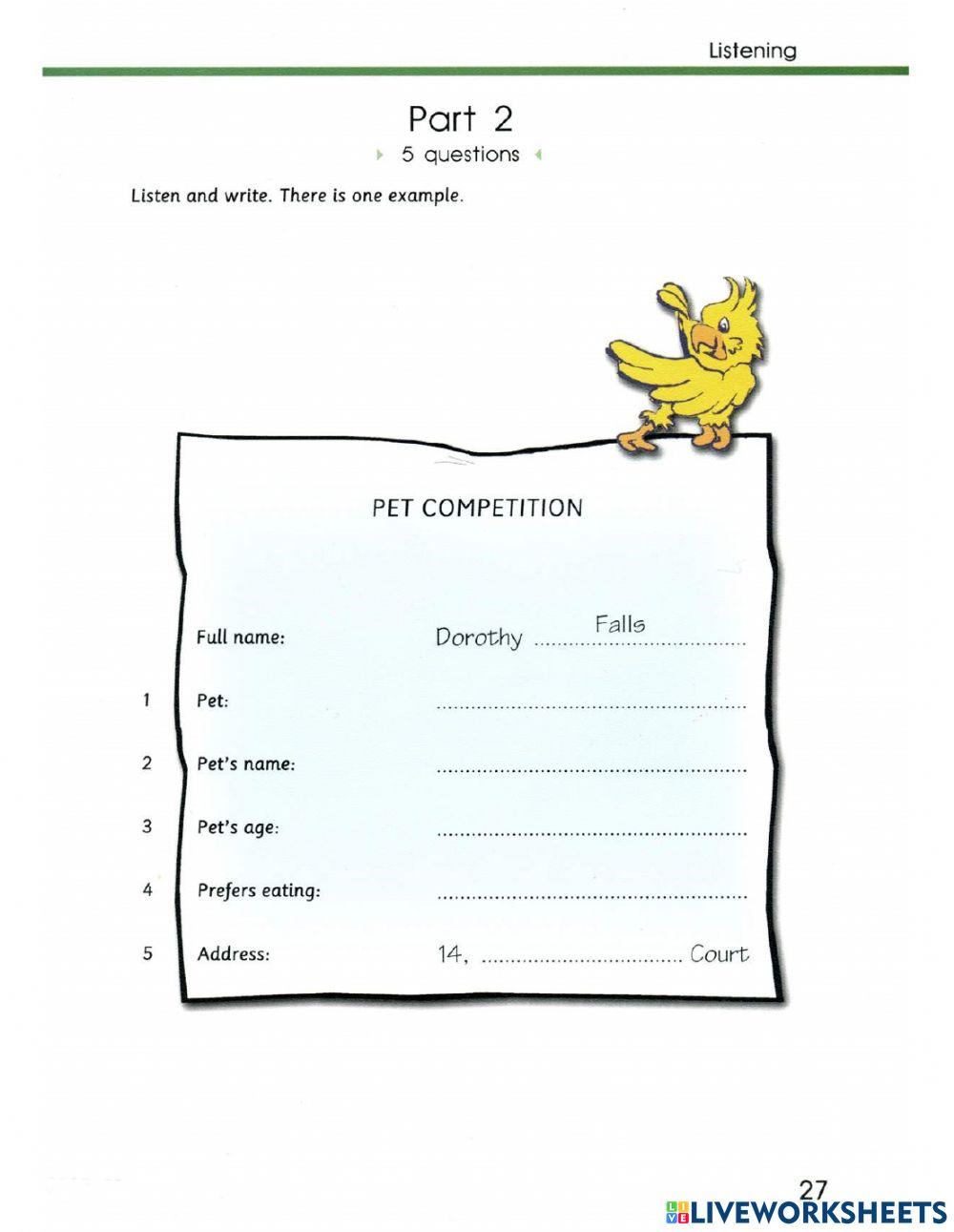 Flyers Skill builder -test 2