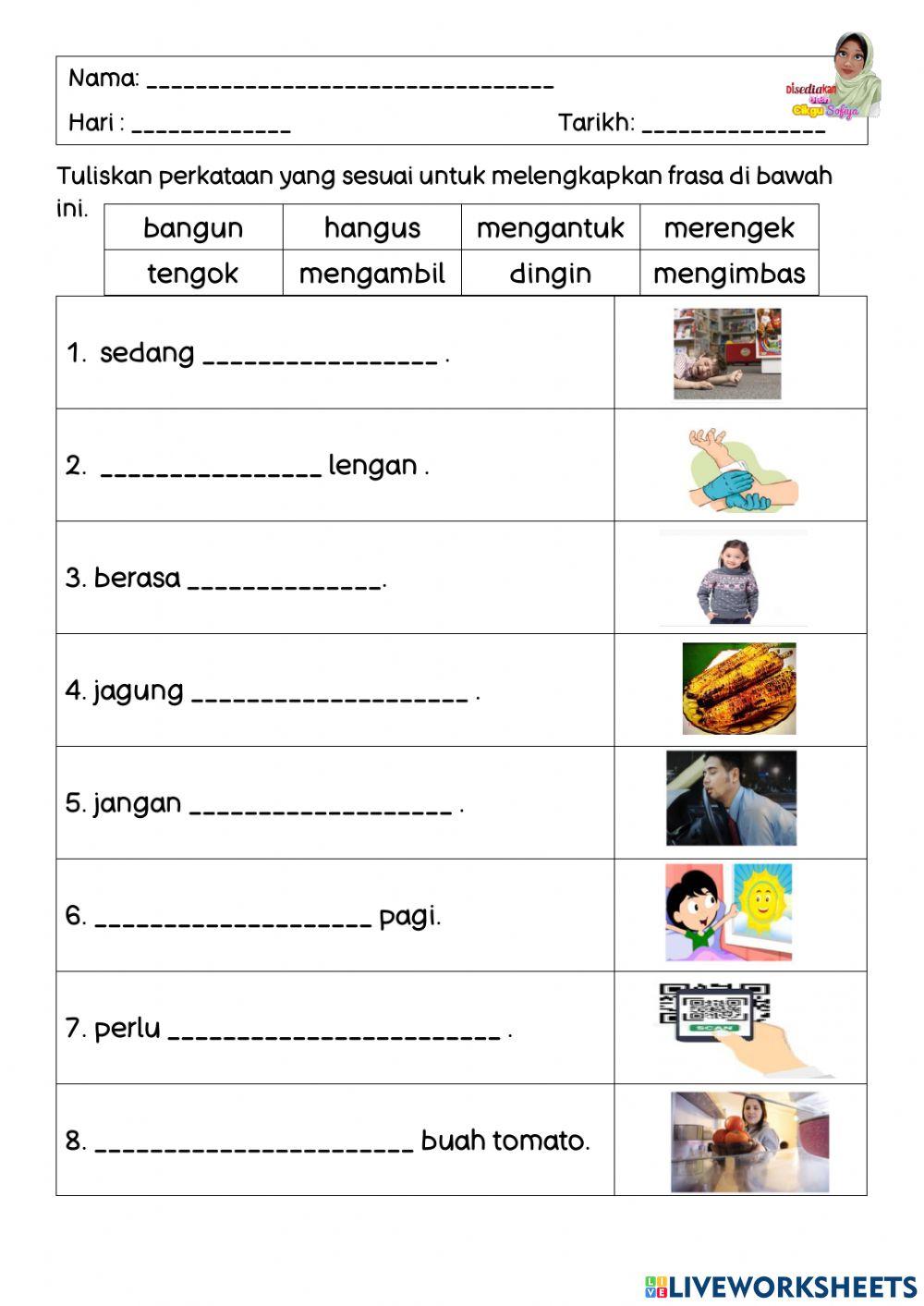 Bahasa Melayu perkataan nga ngi ngu nge ngo online exercise for Live