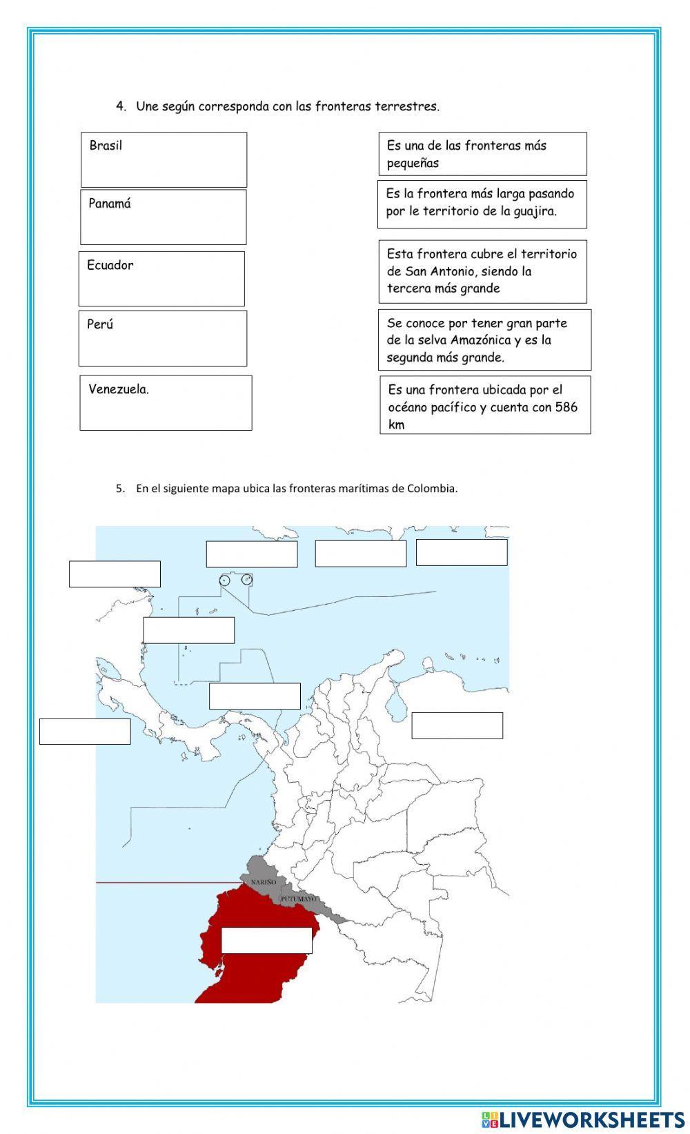 Limites terrestres y maritimitas de Colombia