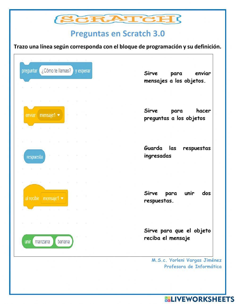 Preguntas y Respuestas en Scratch