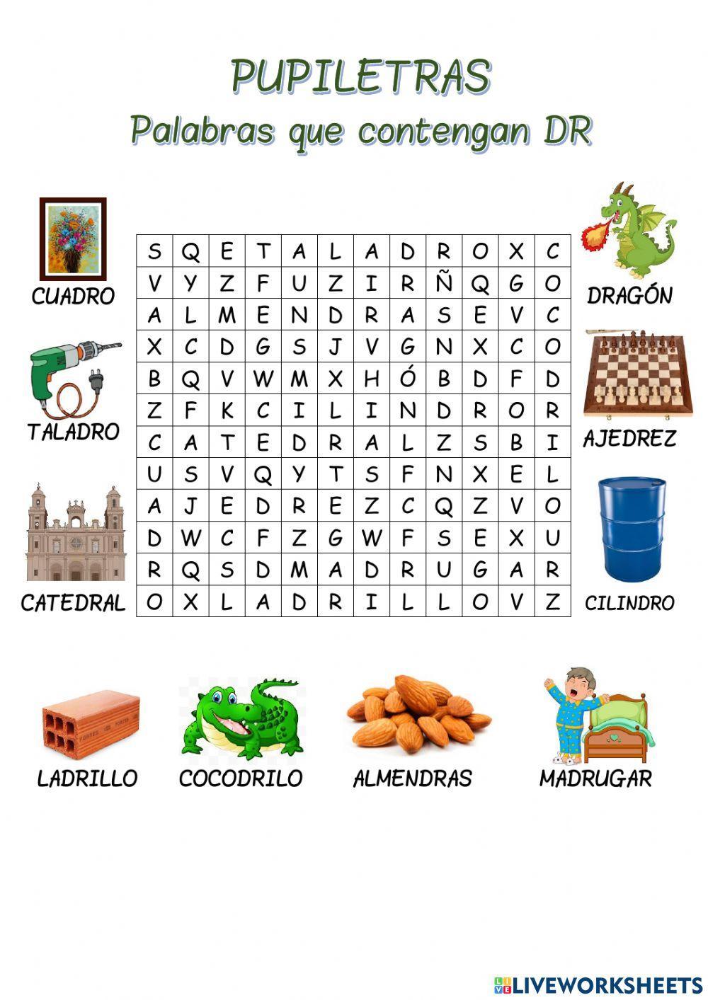 Palabras con DR