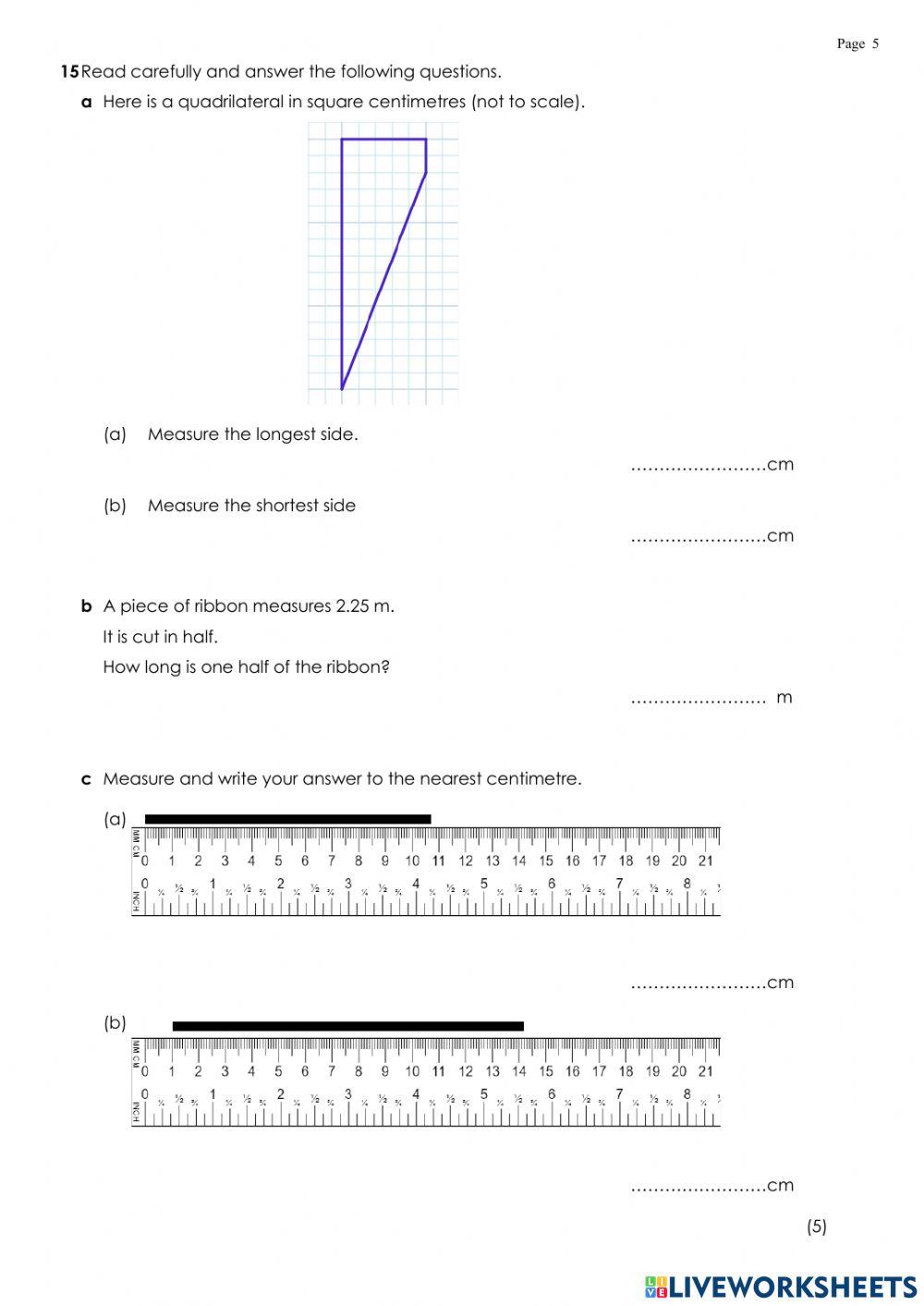 64-01-G5-EM-Paper3 online exercise for | Live Worksheets
