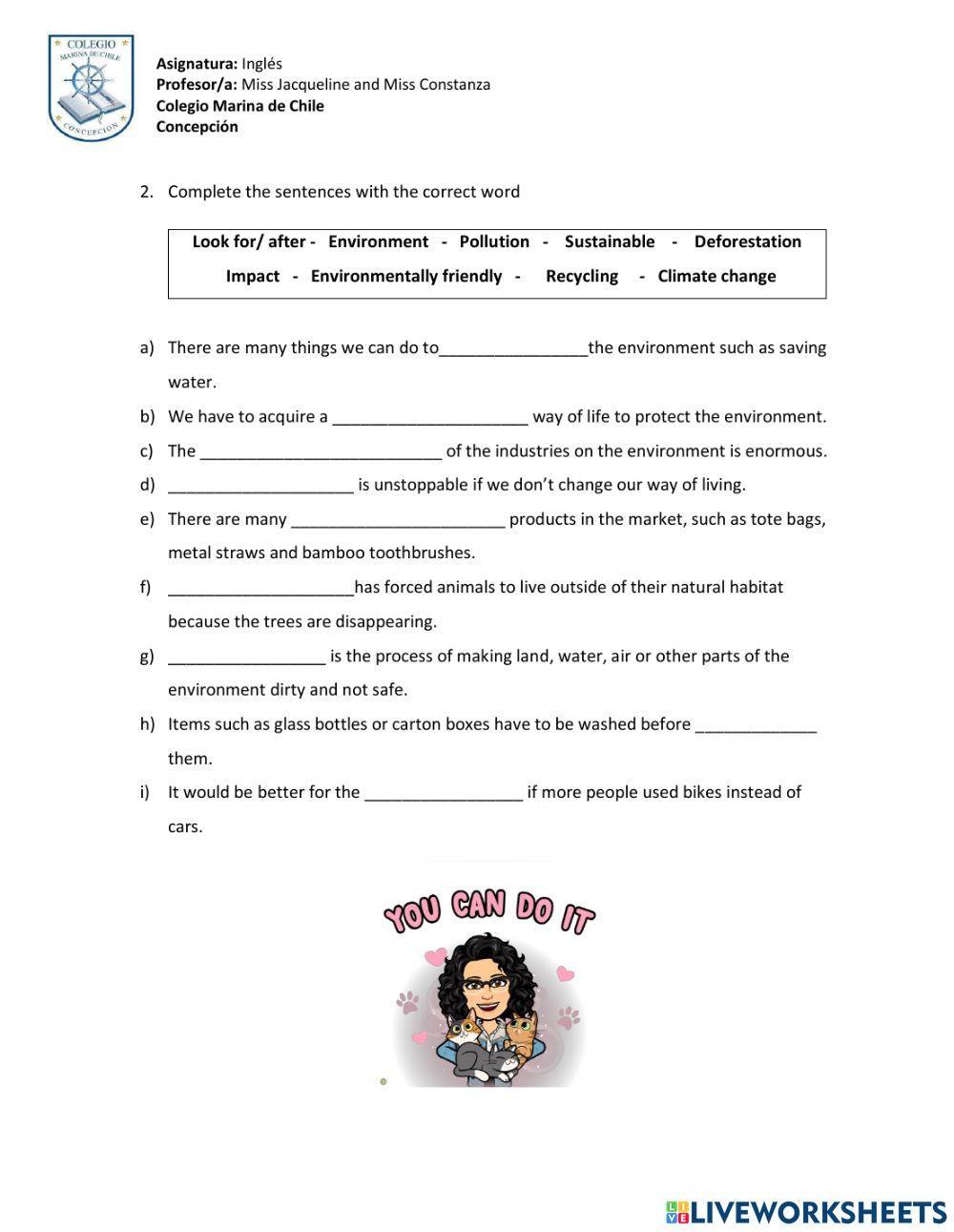 2°M Unit 4: Sustainable Development activities