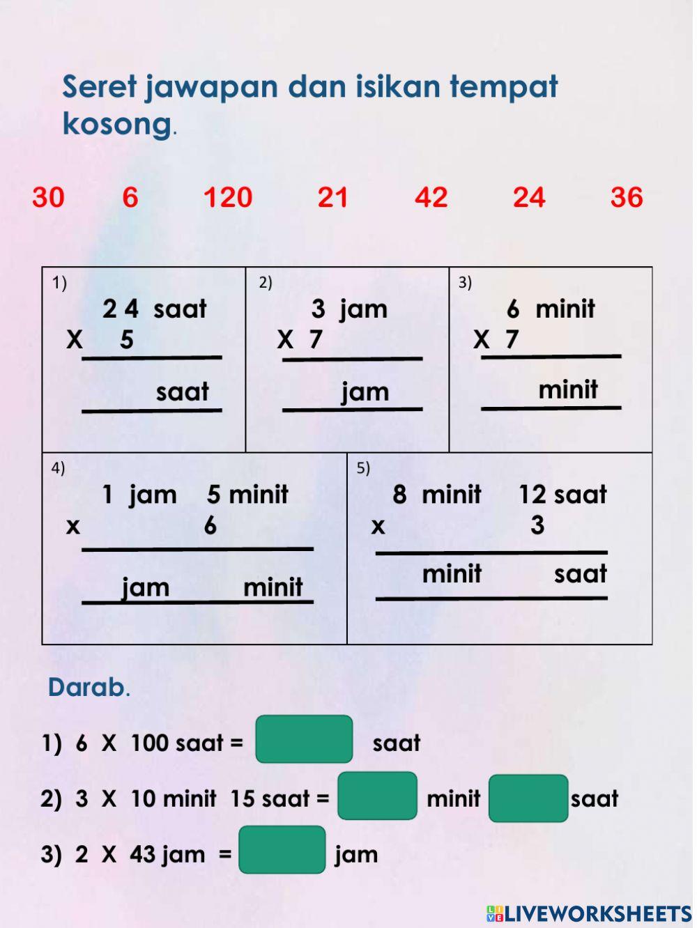 MATEMATIK TAHUN 3 (DARAB MASA)